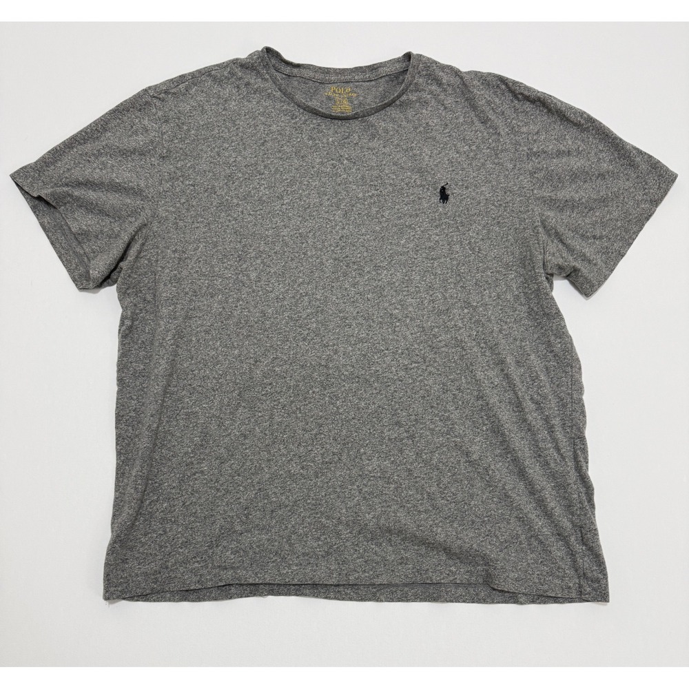 Polo Ralph Lauren Mens T-Shirt Large Gray Cotton Short Sleeve Crewneck Pony Logo